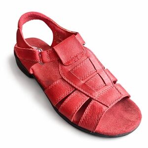 Dr Scholl’s Fisherman Sandals Womens 8M Leather Slingback Comfort Air Pillo